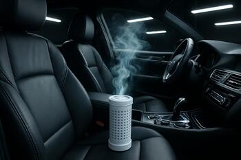 Odor neutralizer cartridge restoring fresh cabin tone