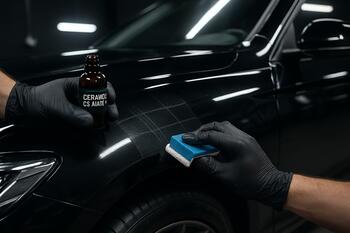 Careful ceramic coating application with leveled cross-hatch