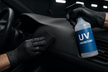 Dashboard protected against UV and dust accumulation