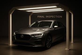 Final inspection arch with soft neutral lighting