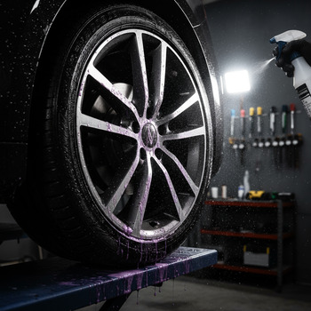Wheel decontamination with iron remover
