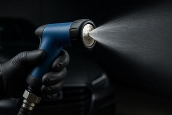 Low-pressure nozzle for safe pre-rinse