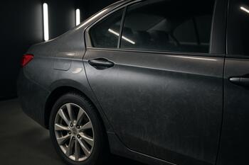 Panel with road film and muted reflections