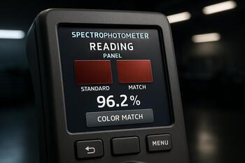 Spectrophotometer reading panel for color match