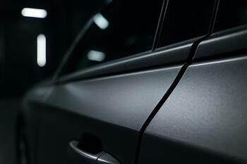 Close focus on door moulding with sharp, clean edge