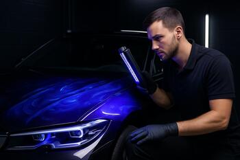 UV inspection ensuring even coating flash before wipe