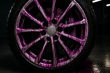 Wheel face during iron fallout removal