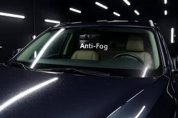 Windscreen prepped with anti-fog for night driving